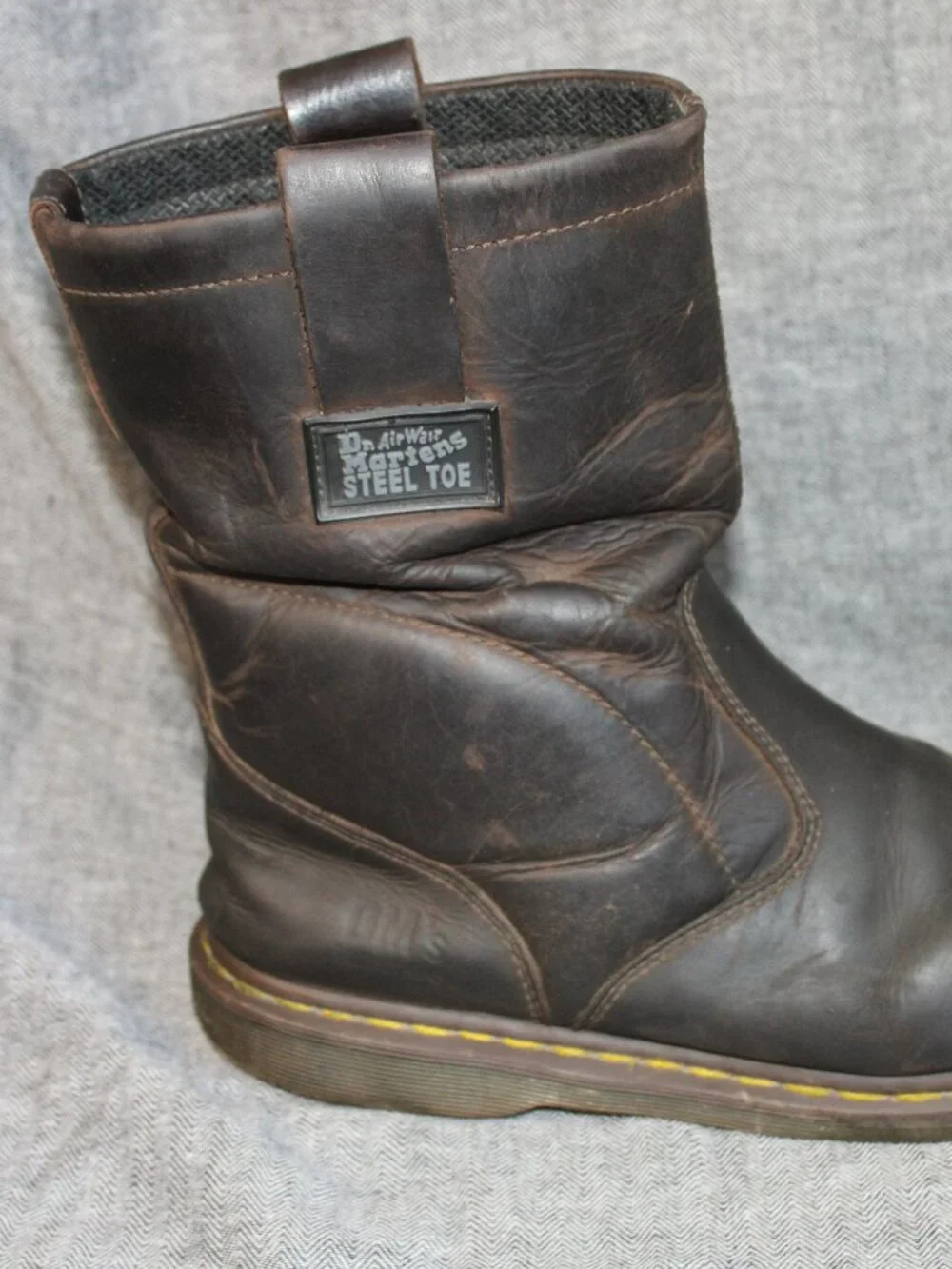 Dr. Martens Icon 2295 Industrial Steel Toe Brn Leather Work Boots, Men's Size 12
